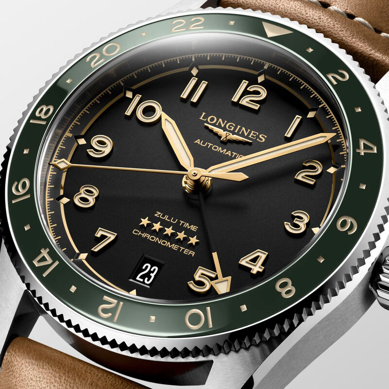 Longines Spirit Zulu Time Black Dial Watch, 39mm image number 2