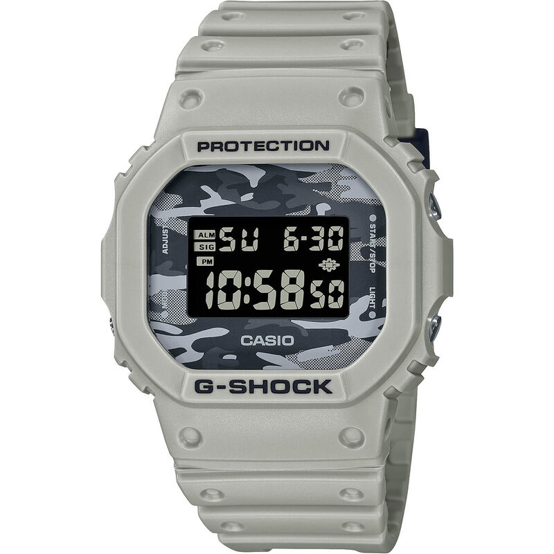 G-Shock Digital Watch Cream Strap Camo Motif Dial, 49mm image number 1