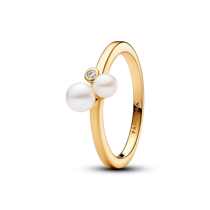 Pandora Duo Treated Freshwater Cultured Pearls Ring image number 0