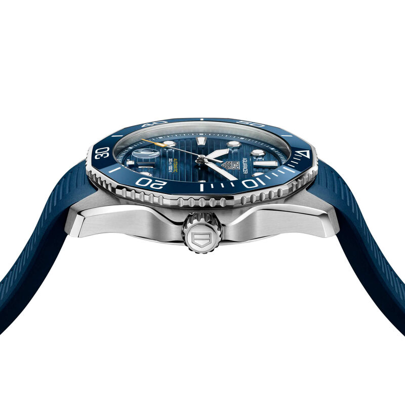 TAG Heuer Aquaracer Professional 300 Watch Blue Dial Blue Rubber Strap, 43mm image number 2