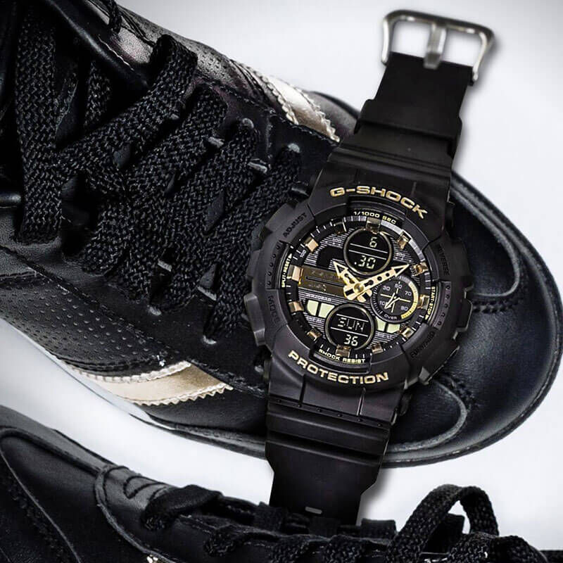 G-Shock Black Resin Golden Detailed Watch, 49mm image number 5
