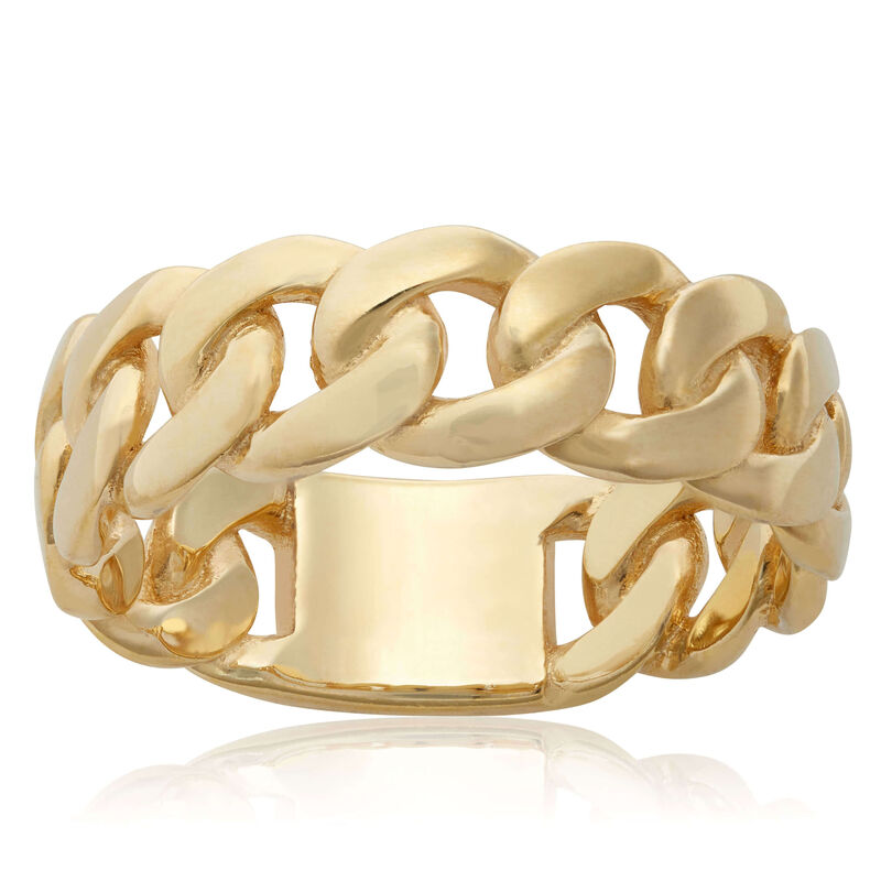 Toscano Cuban Curb Chain Link Ring 14K, Size 7 image number 0