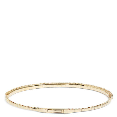 Diamond Flexy Bangle Bracelet, 14K Yellow Gold