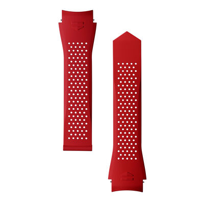 TAG Heuer Calibre E5 Red Perforated Rubber Strap, 45mm