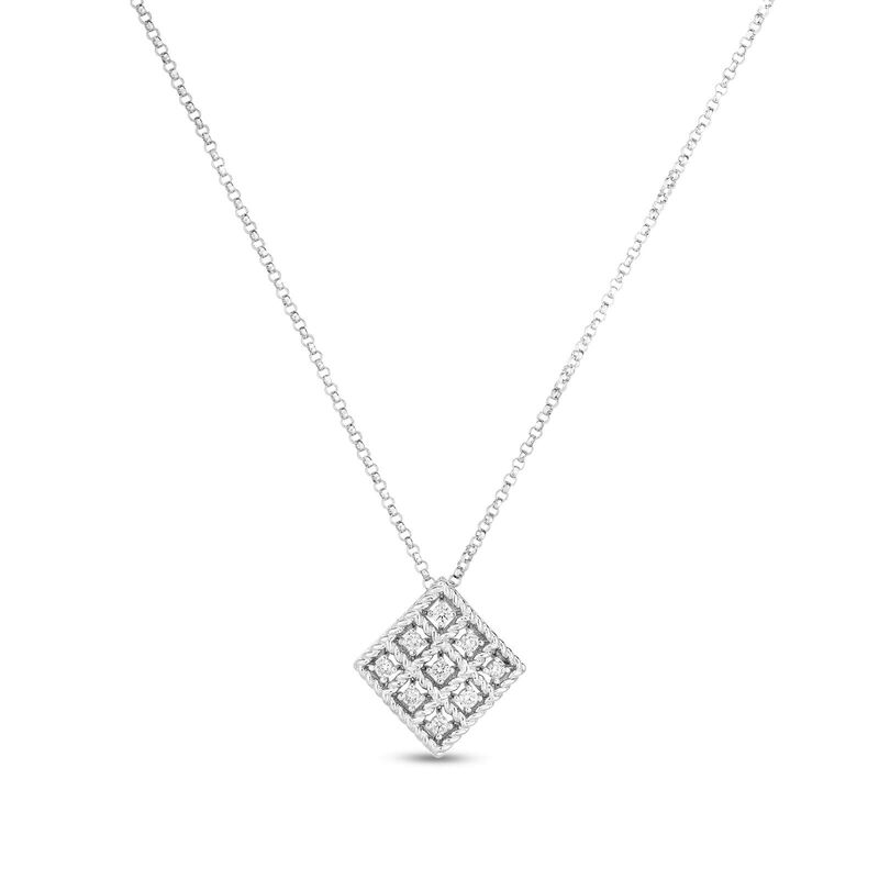 Roberto Coin Byzantine Barocco Diamond Small Necklace 18K image number 0