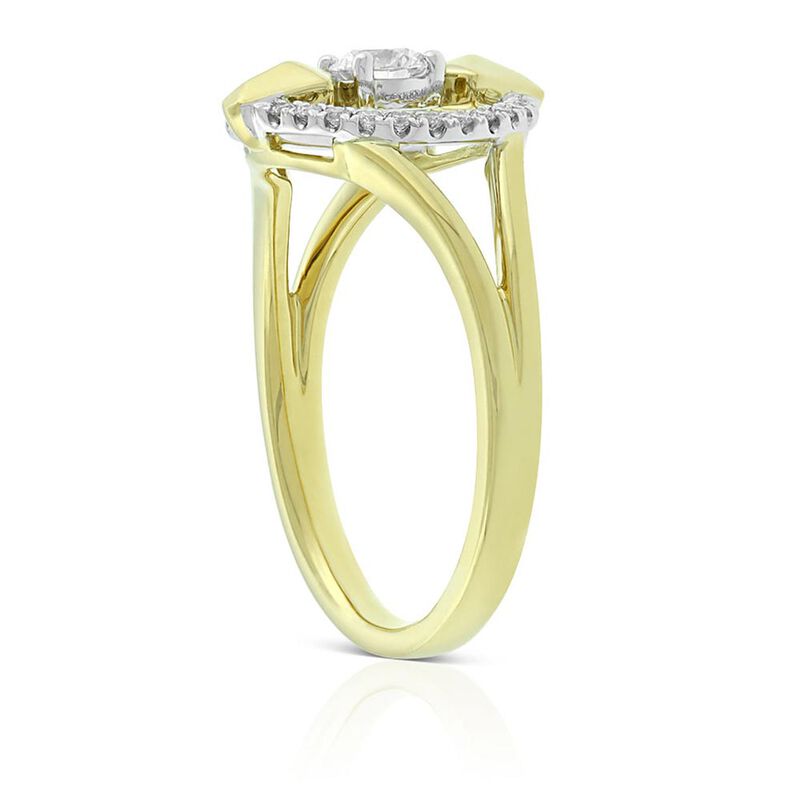 Jade Trau for Ben Bridge Signature Diamond Open Circle Diamond Ring 18K image number 1