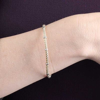 Toscano Popcorn Style Bracelet, 14K Yellow Gold