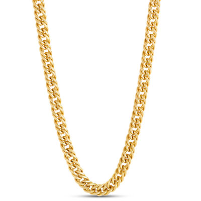 Toscano Double Curb Link Necklace, 14K Yellow Gold