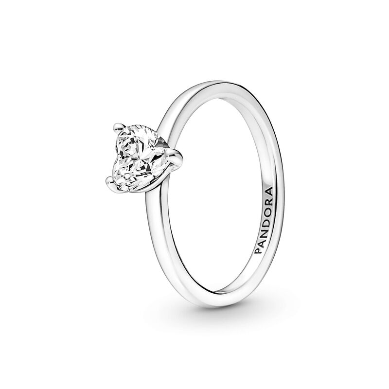 Pandora Sparkling Heart Solitaire Ring image number 0