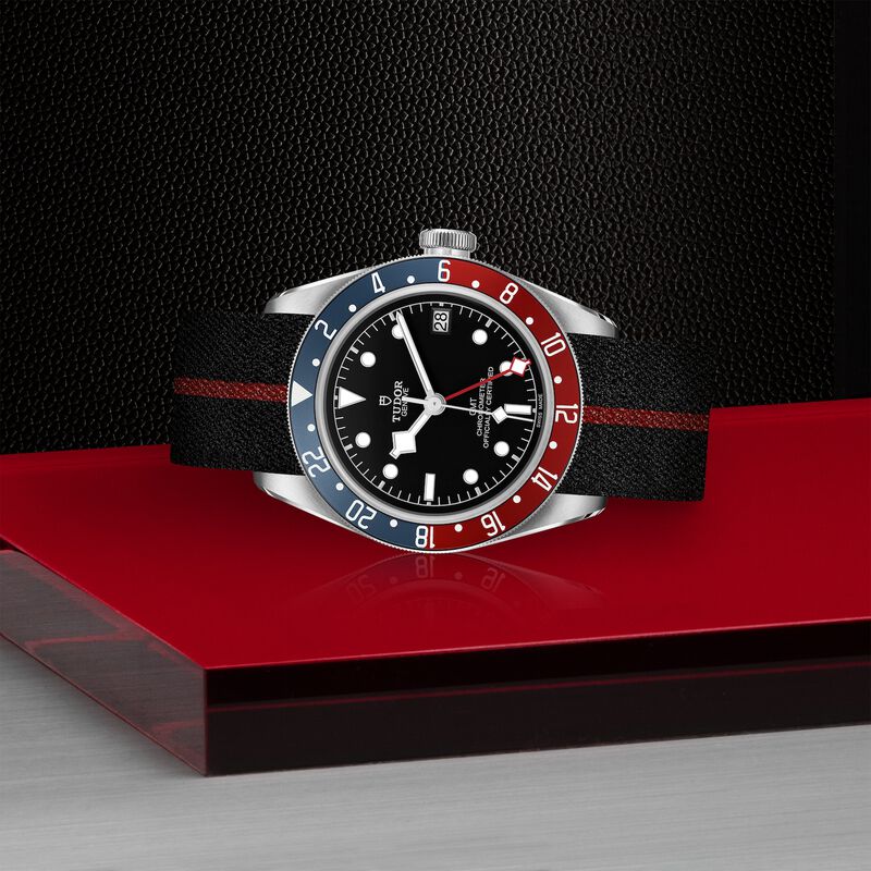 TUDOR Black Bay GMT Watch, Steel Case Black Dial Fabric Strap, 41mm image number 3