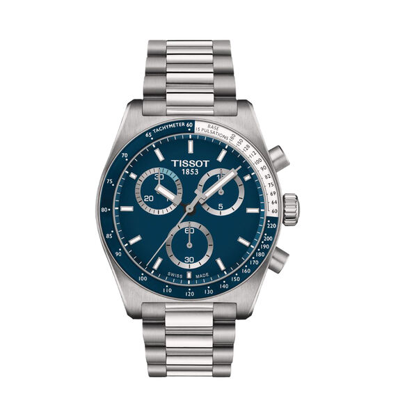Tissot PR516 Blue Chronograph Dial Watch, 40mm