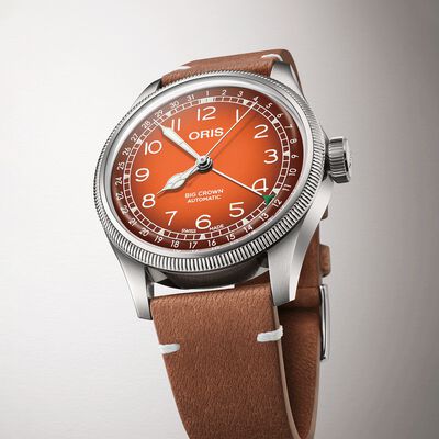 Oris x Cervo Volante Orange Dial Watch, 40mm