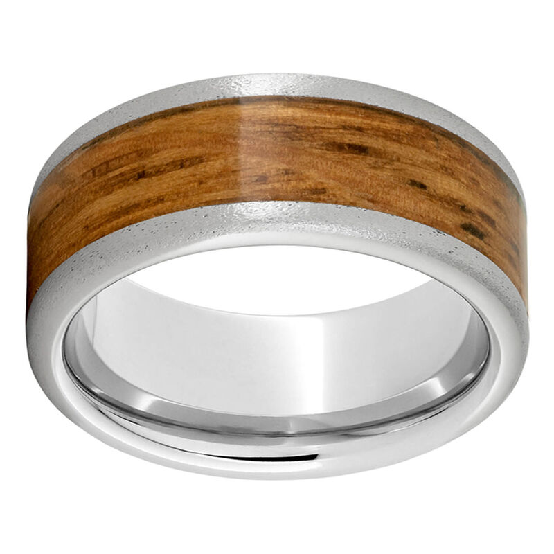 Serinium® Pipe Cut Band with Single Malt Barrel Aged™ Inlay & Stone Finish image number 0
