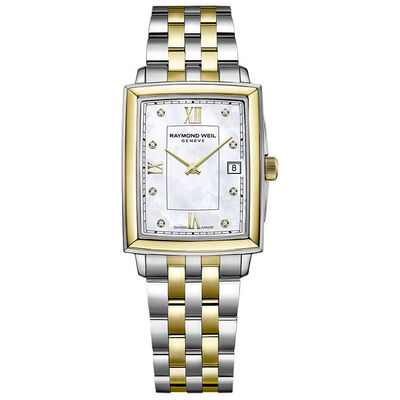 Raymond Weil Toccata Diamond Gold PVD Two-Tone Watch, 25x35mm