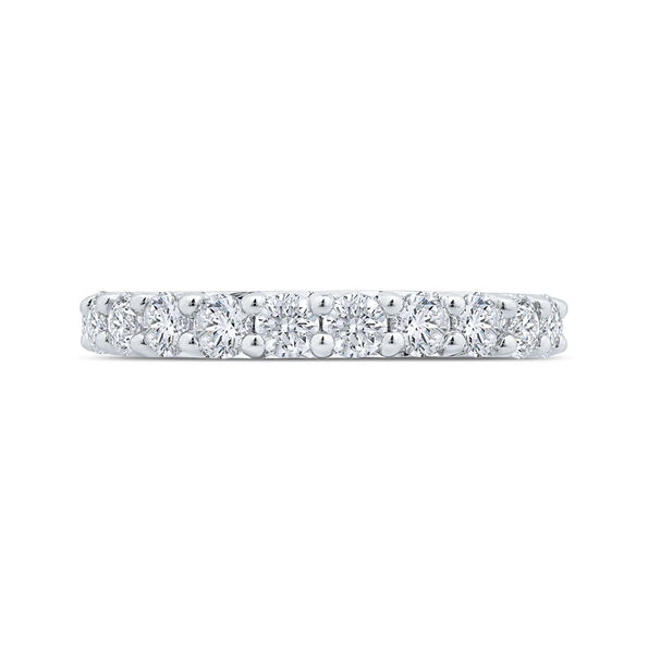 Bella Ponte French Pave Diamond and Platinum Bridal Ring, 1 ctw