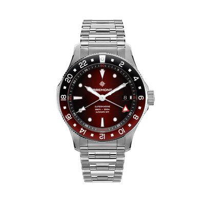 Bremont Supermarine 300M GMT 'Ember' Red Dial Watch, 40mm