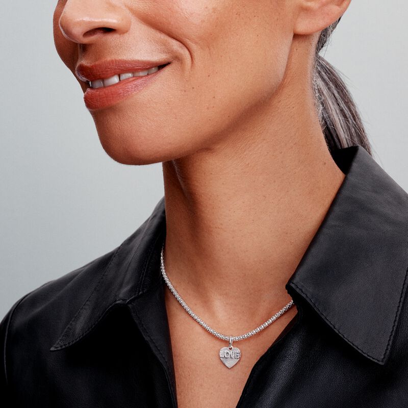 Pandora Engravable Love Heart Dangle Charm image number 3