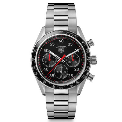 TAG Heuer Carrera Chronograph Sport Black Dial Watch, 42mm