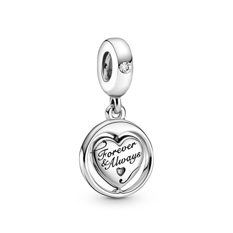 Pandora Spinning Forever & Always Soulmate CZ Dangle Charm image number 1