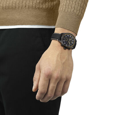 Tissot Chrono XL Vintage Black & Yellow Quartz Watch, 45mm