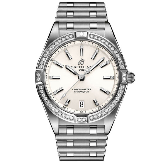 Breitling Chronomat 32 Diamond White Steel Watch, 32mm