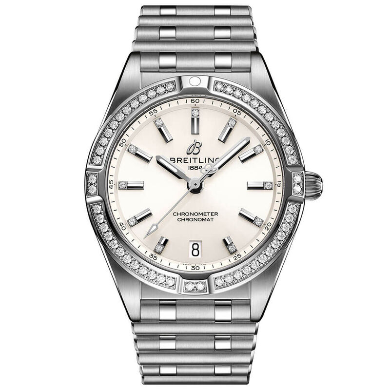 Breitling Chronomat 32 Diamond White Steel Watch, 32mm image number 1