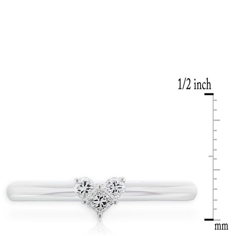 Heart Diamond Ring 14K image number 1