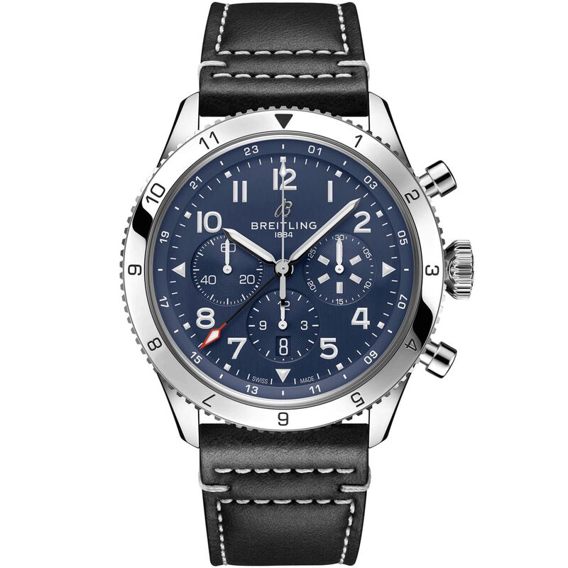 Breitling Classic AVI Super AVI B04 Chronograph GMT Tribute to Vought F4U Corsair Blue Dial Watch, 46mm image number 0