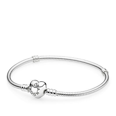 Pandora Moments Heart & Snake Chain Bracelet