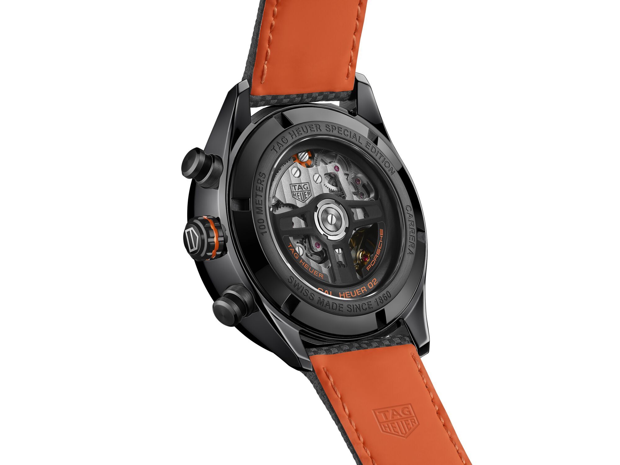 TAG Heuer Carrera Chronograph X Porsche Orange Racing Black Dial