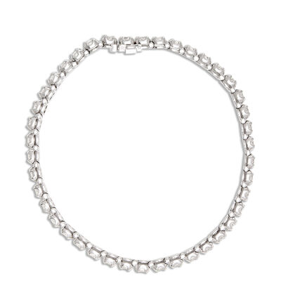 Classic Round Diamond Tennis Bracelet, 8 Carat Total Weight, 14K White Gold