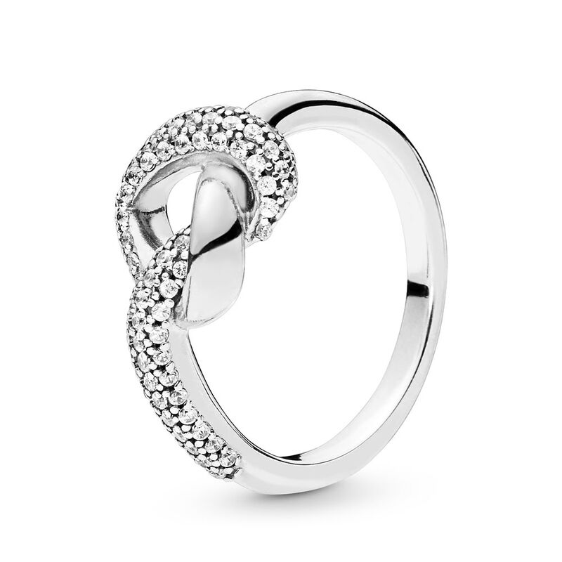 Pandora Knotted Heart CZ Ring image number 3