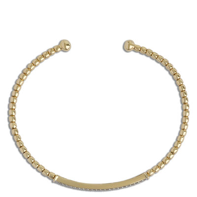 Two-row Diamond Flexy Bangle, 14K Yellow Gold