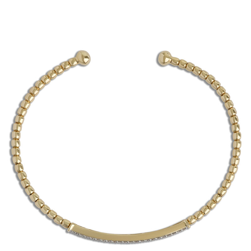 Two-row Diamond Flexy Bangle, 14K Yellow Gold image number 1
