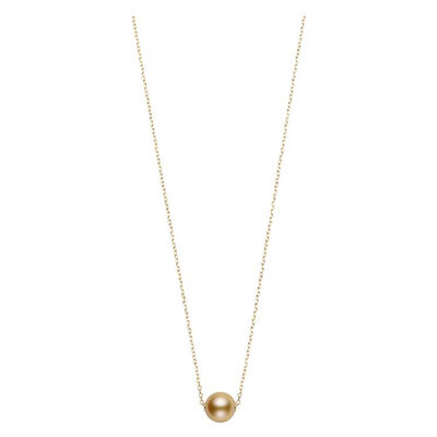 Mikimoto Golden South Sea Cultured Pearl Necklace 18K