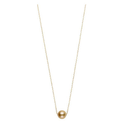 Mikimoto Cultured Golden South Sea Pearl Necklace 18K