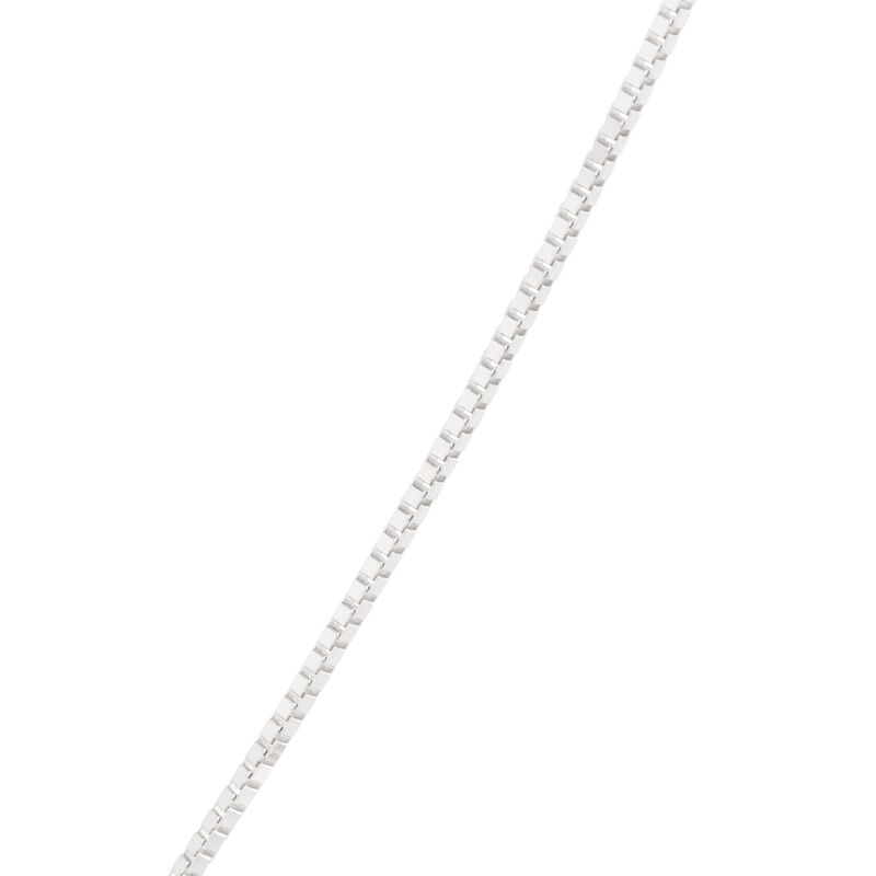 18-Inch Box Chain Necklace, 14K White Gold image number 2