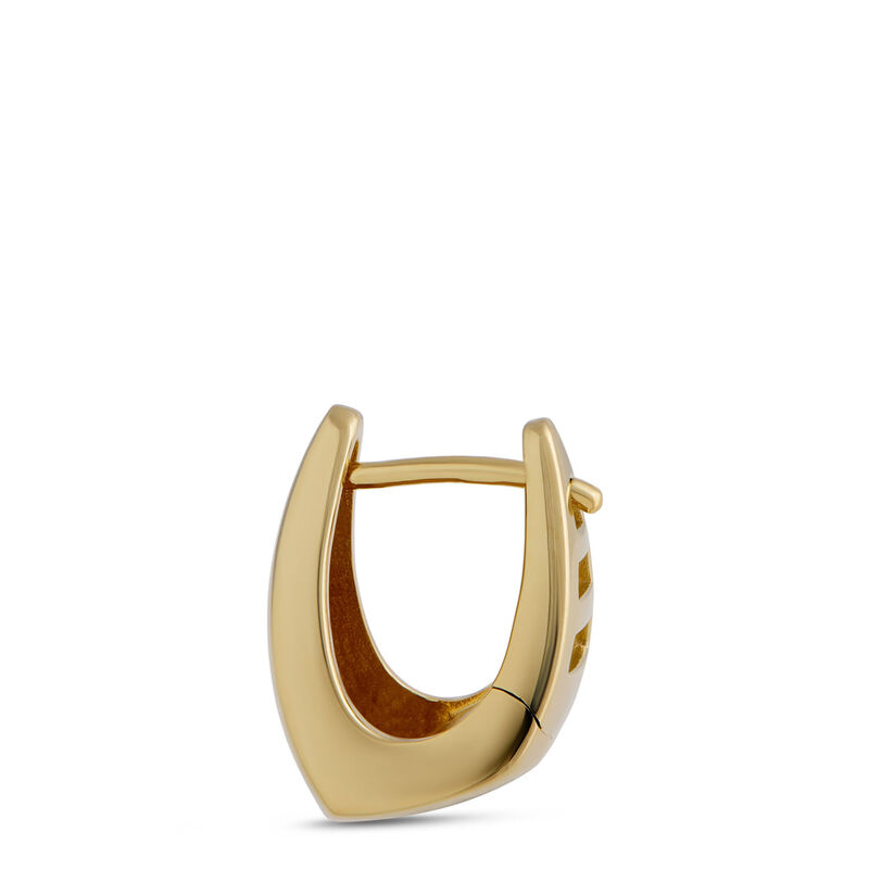 Triangle Huggie Hoop Earrings, 14K Yellow Gold image number 1