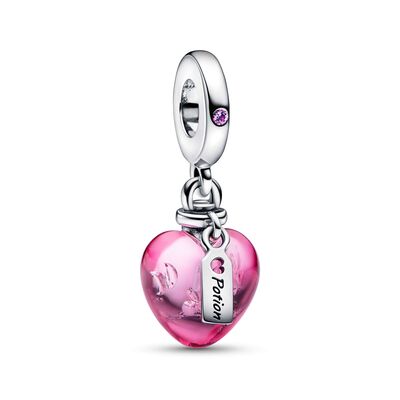 Pandora Love Potion Murano Glass Heart Dangle Charm