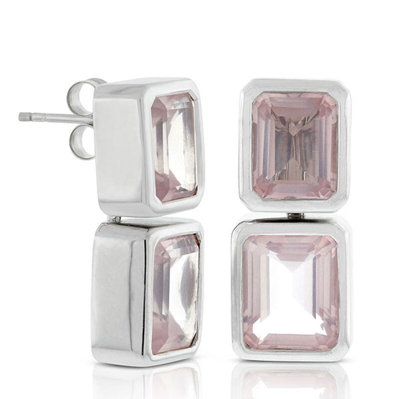 Lisa Bridge Convertible Rose Quartz Earrings image number 4