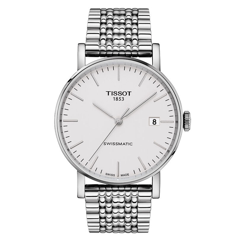 Tissot Everytime Swissmatic Silver Dial Steel Watch, 40mm image number 1