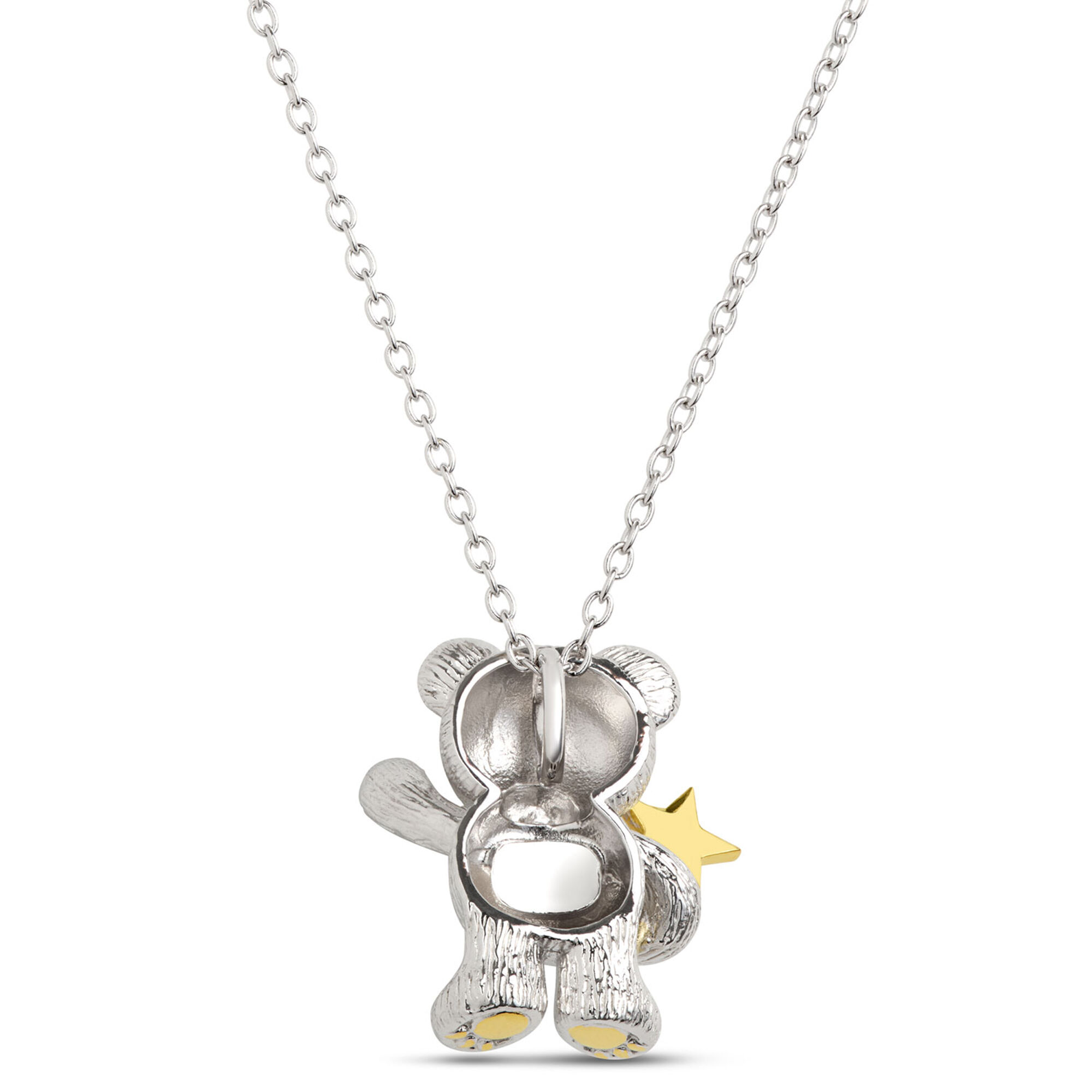 2025 Benny Bear with Wand Necklace, Sterling Silver