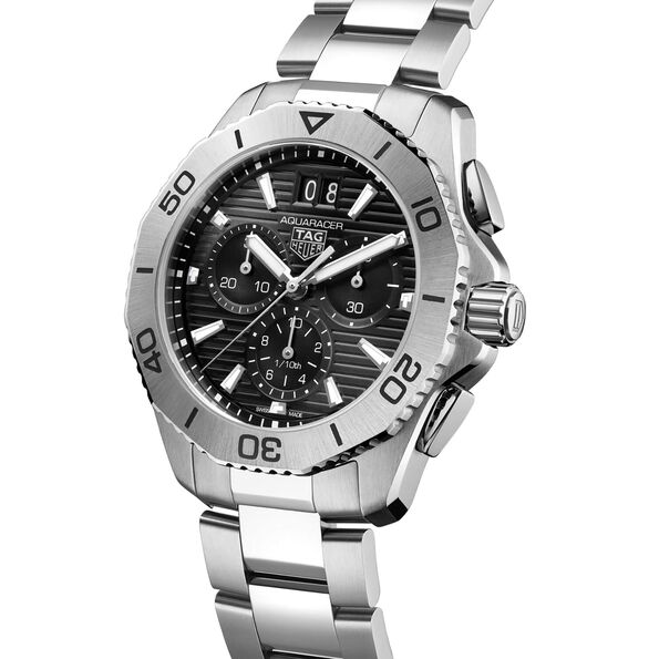 TAG Heuer Aquaracer Professional 200 Date Watch Black Dial Steel Bracelet, 40mm