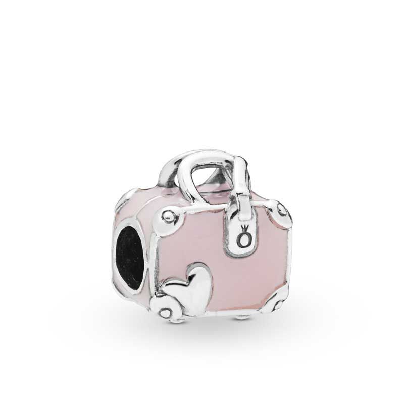 Pandora Pink Travel Bag Enamel Charm image number 0