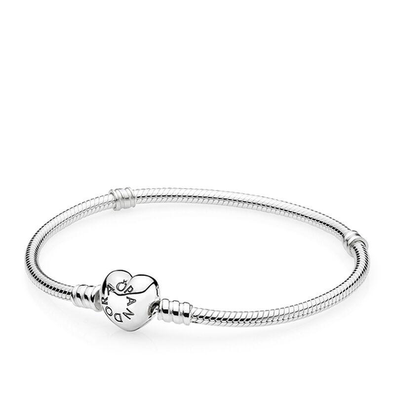 Pandora Moments Heart & Snake Chain Bracelet image number 1