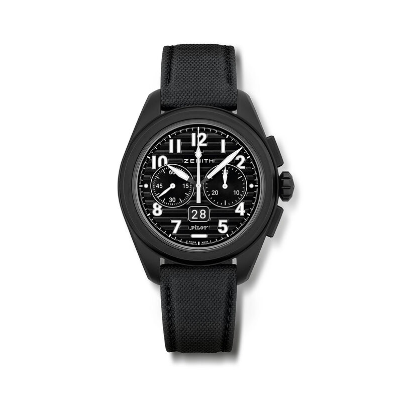 Zenith Pilot Big Date Flyback Black Dial Watch, 42.5mm image number 0