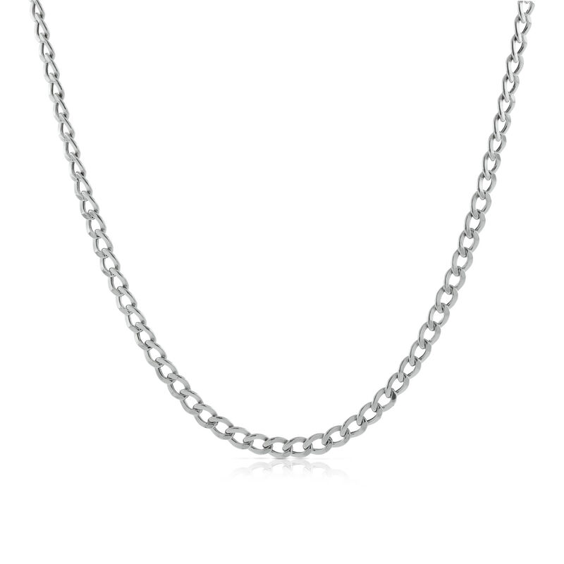 Flat Curb Chain 14K, 24" image number 0