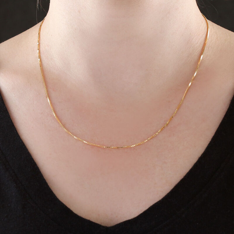 Box Chain 14K Yellow Gold, 18" image number 2