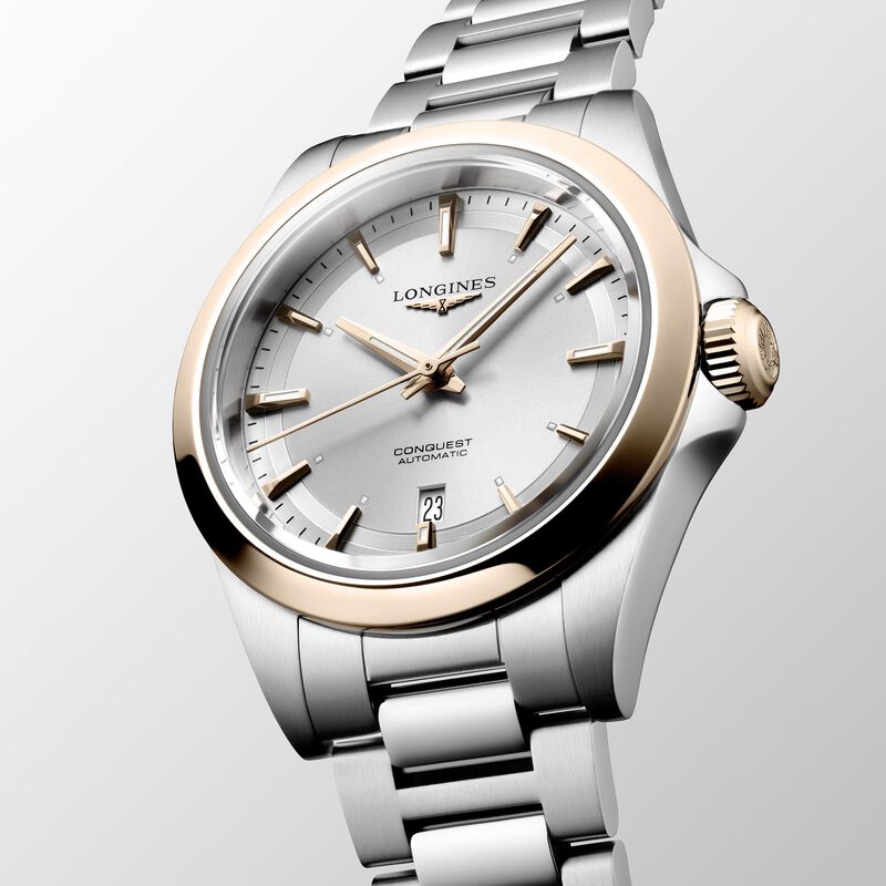 Longines Conquest Silver Dial Watch, 30mm image number 1