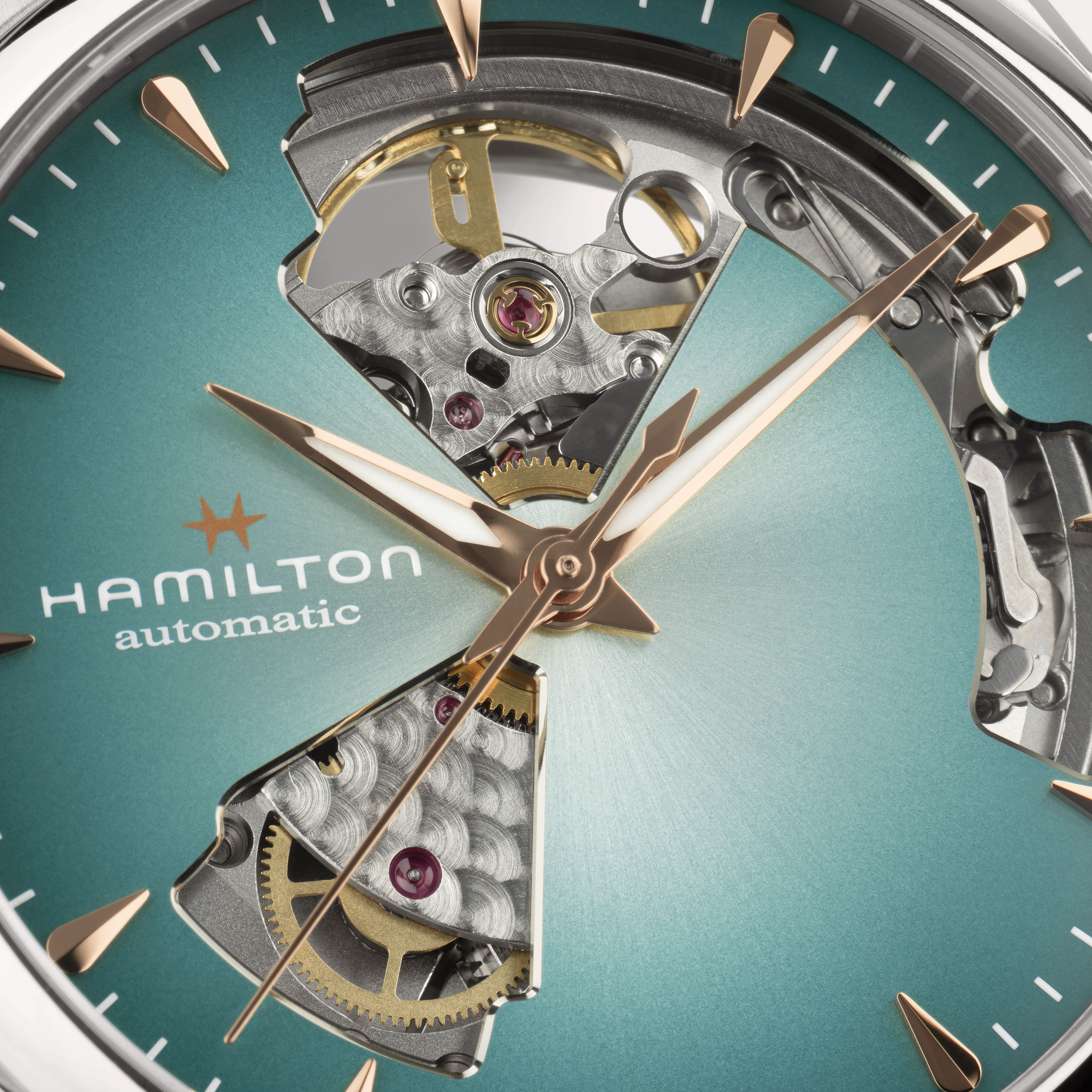Hamilton Jazzmaster Open Heart Auto Turquoise Dial Watch, 36mm